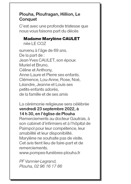 Image Annonce nécrologique