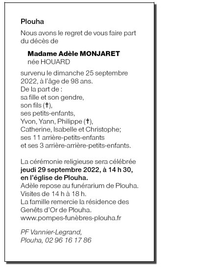 Image Annonce nécrologique