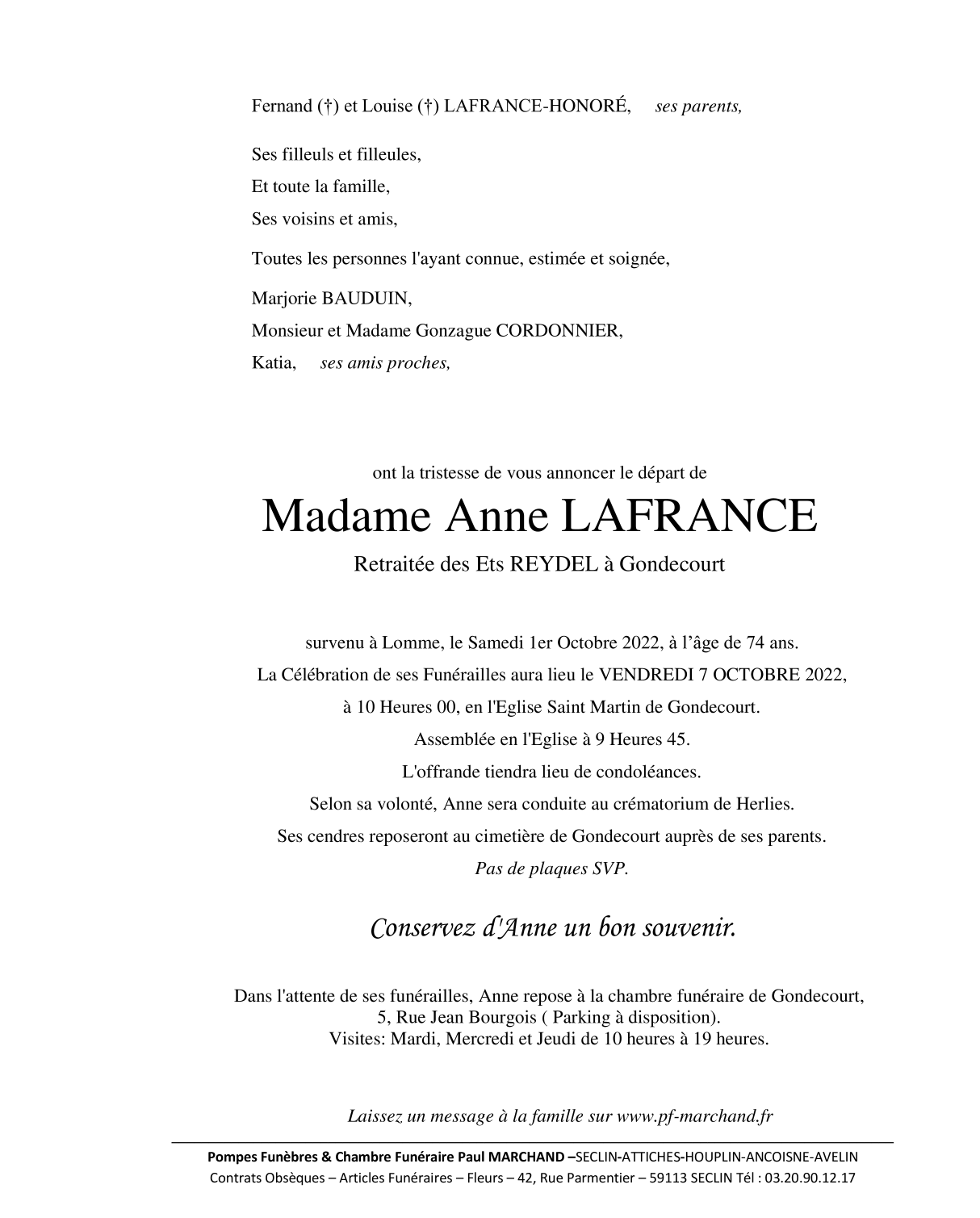 Image Pour voir le faire-part d' Anne Cliquez-ici