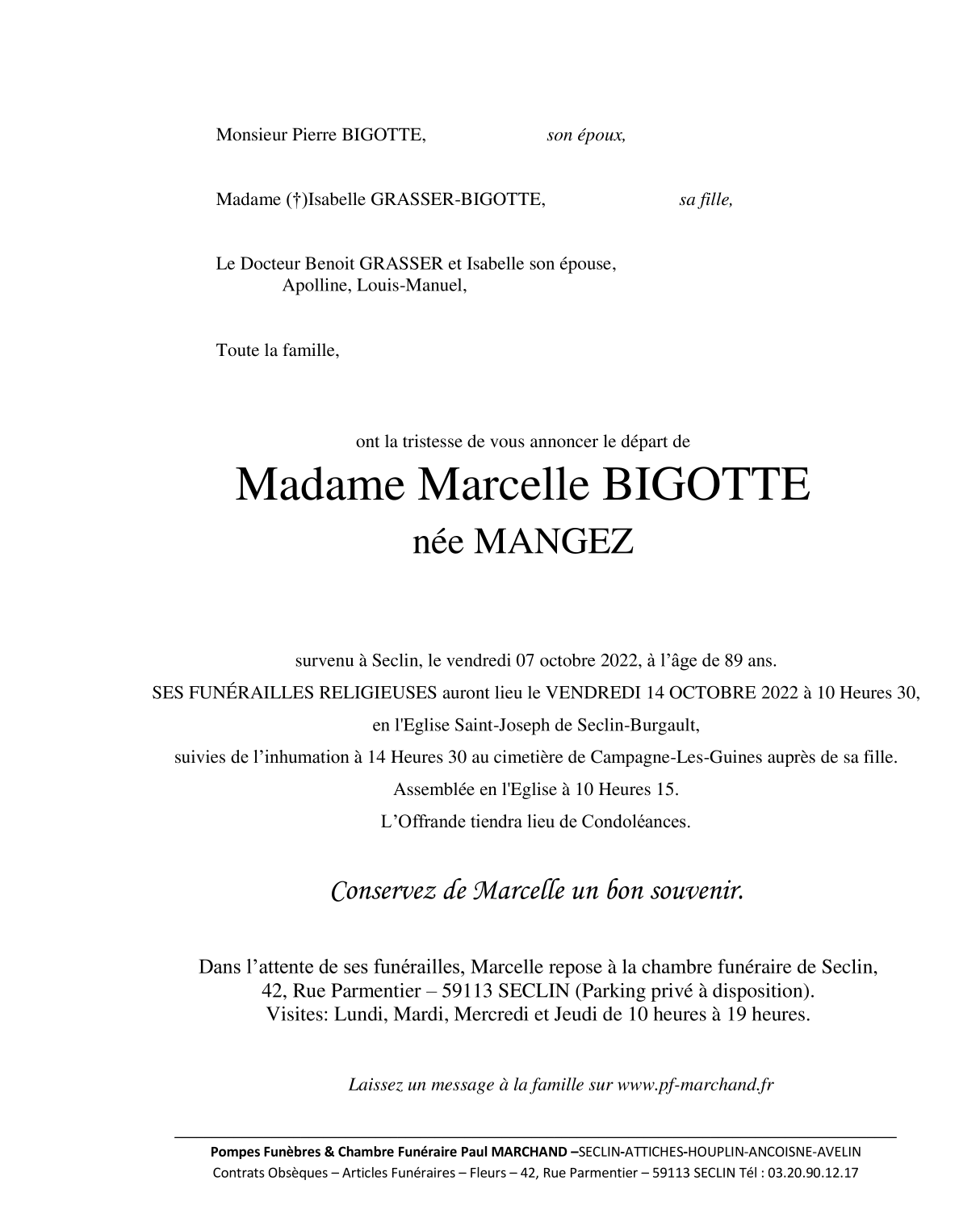 Image Pour voir le faire-part de Marcelle Cliquez-ici