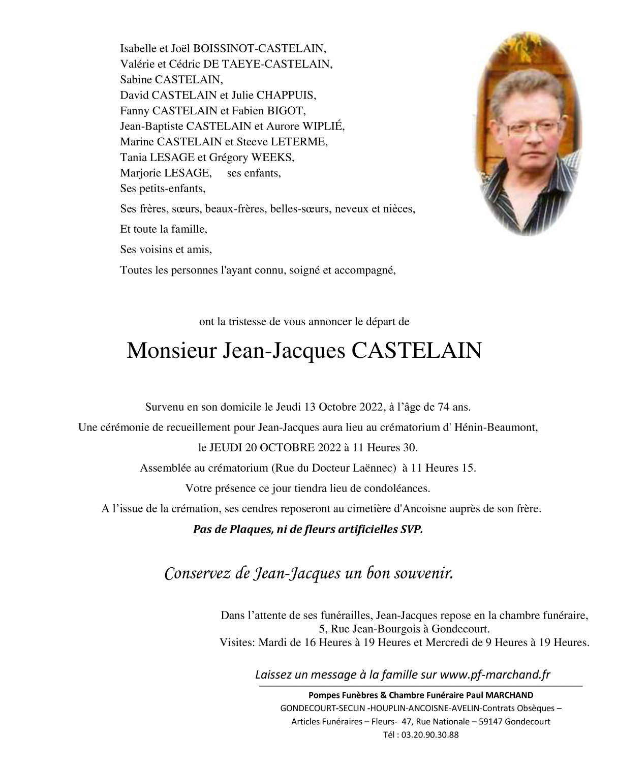 Image Pour voir le faire-part de Jean-Jacques Cliquez-ici