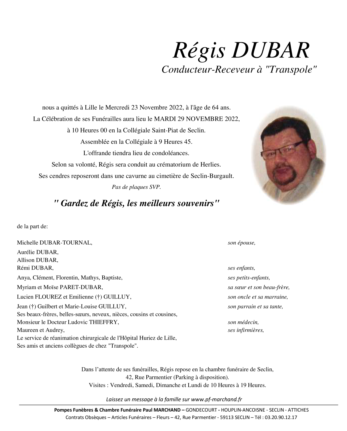 Image Pour voir le faire-part de Régis Cliquez-ici