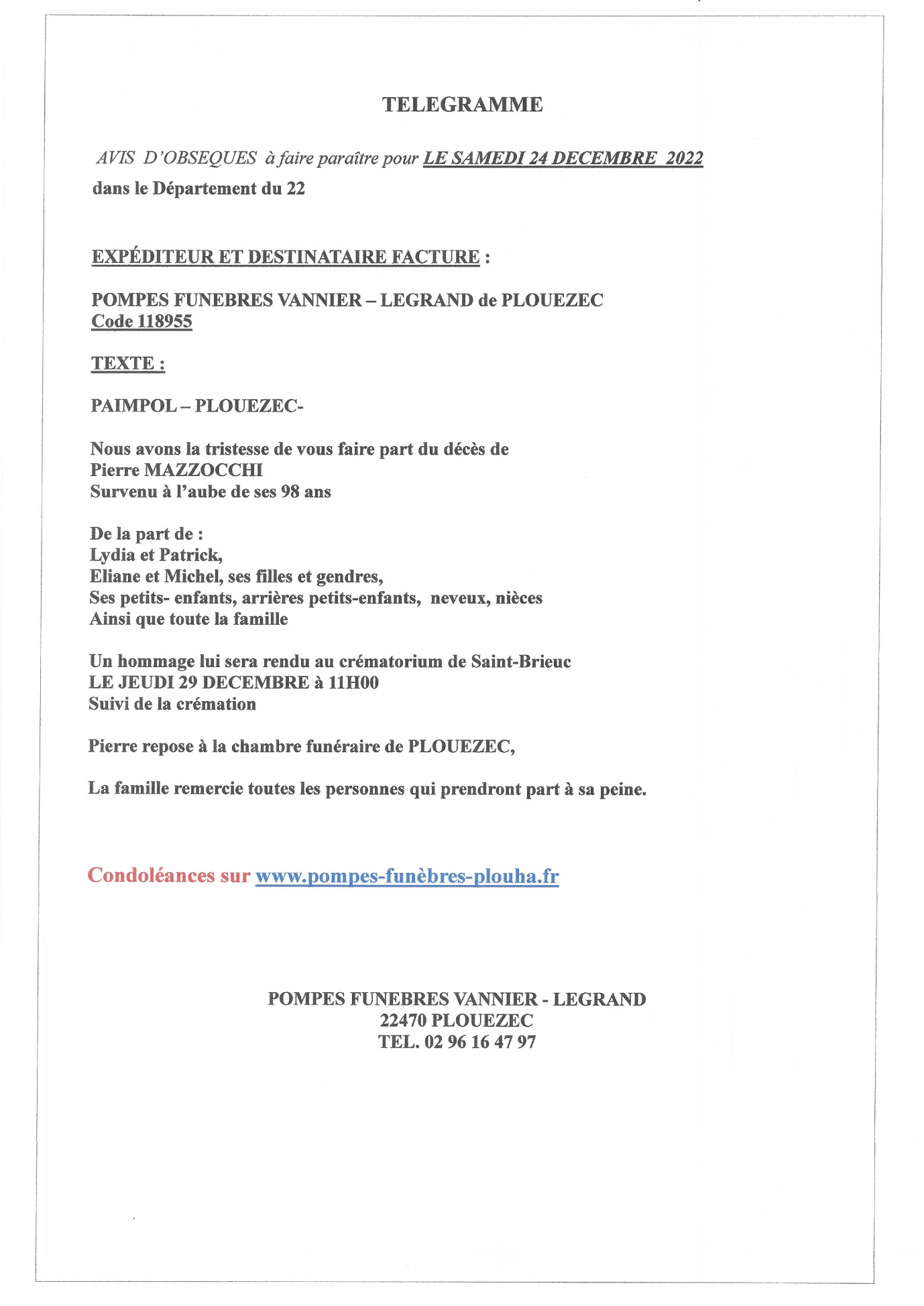 Image Annonce nécrologique