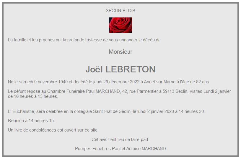 Image Pour voir le faire-part de Joël Cliquez-ici