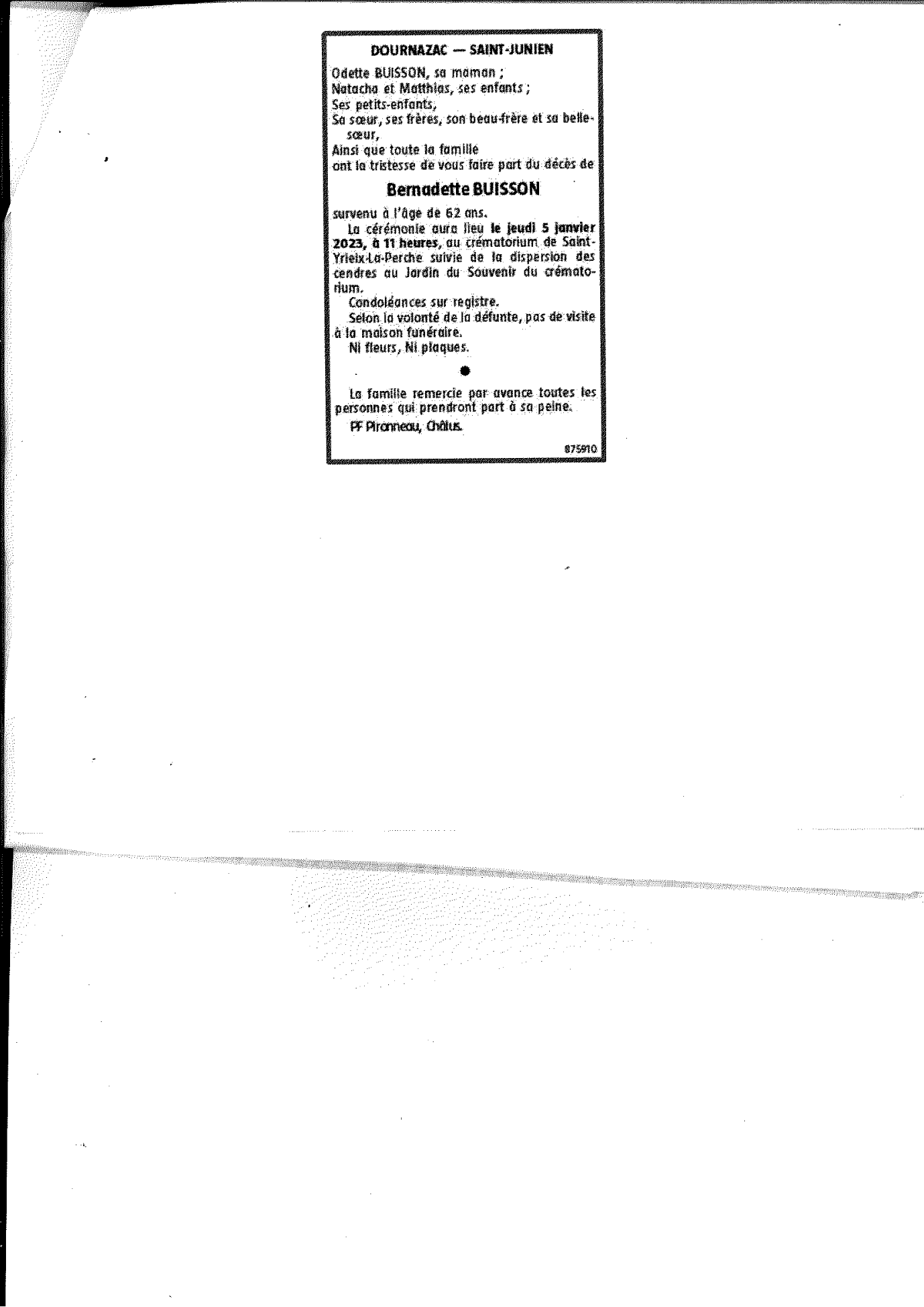 Image Annonce nécrologique