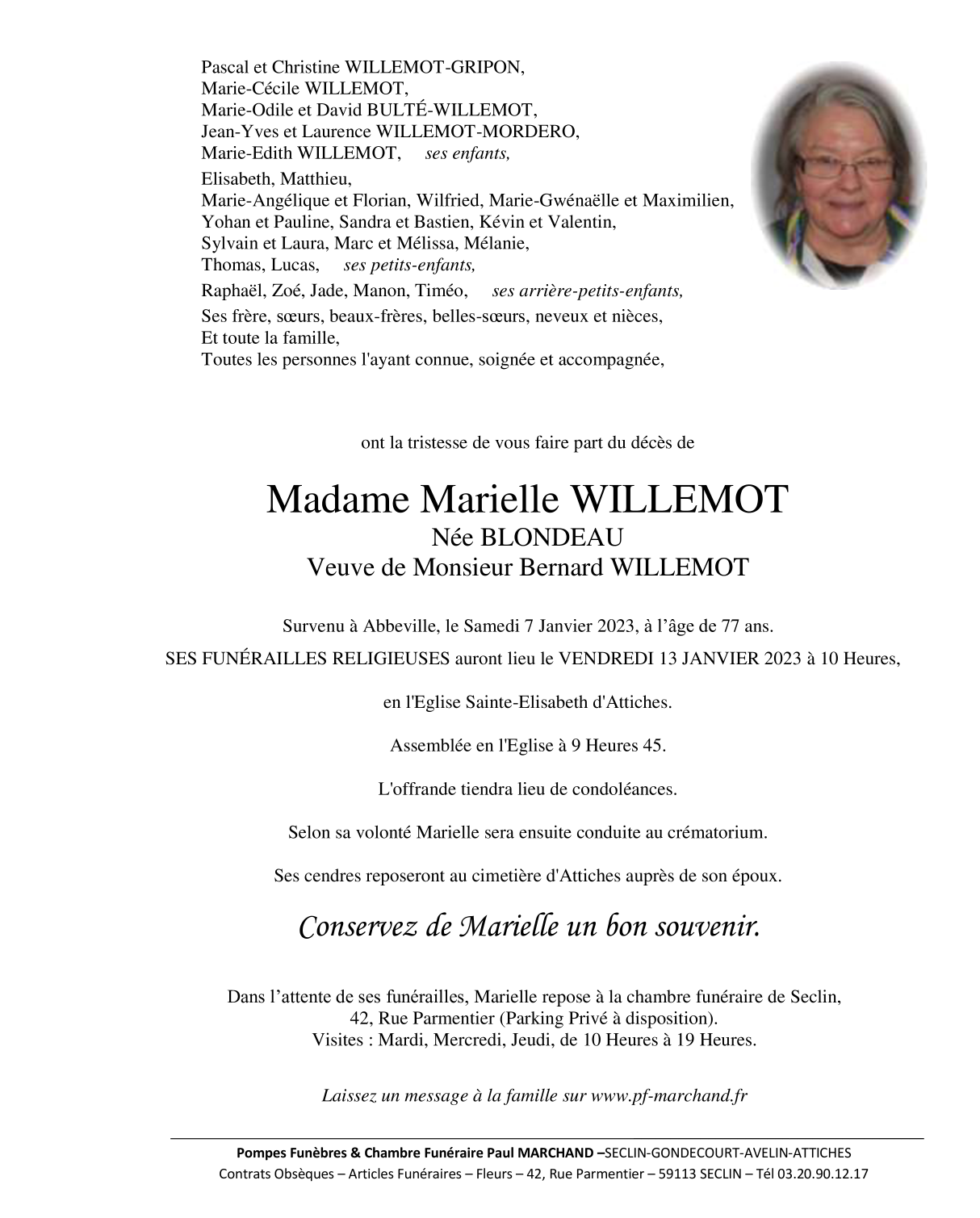 Image Pour voir le faire-part de Marielle Cliquez-ici