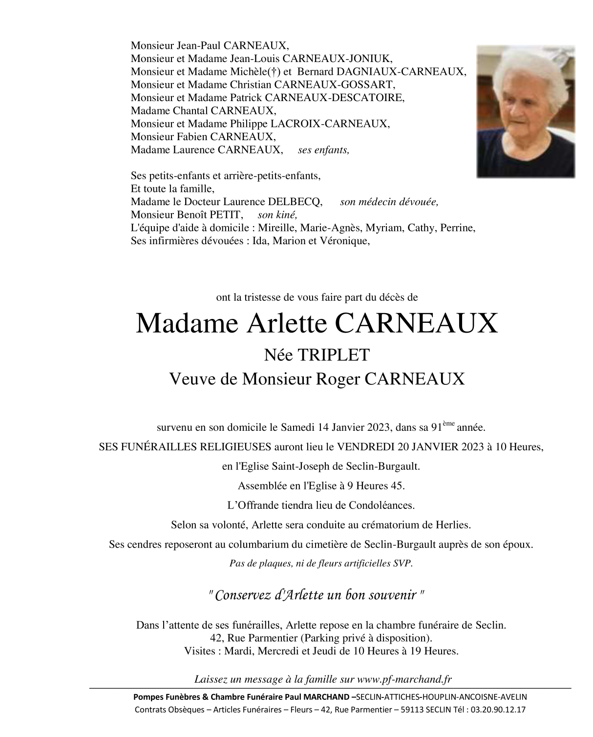 Image Pour voir le faire-part d'Arlette Cliquez-ici