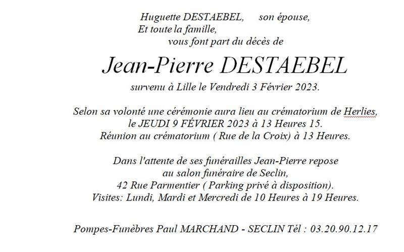 Image Pour voir le faire-part de Jean-Pierre Cliquez-ici