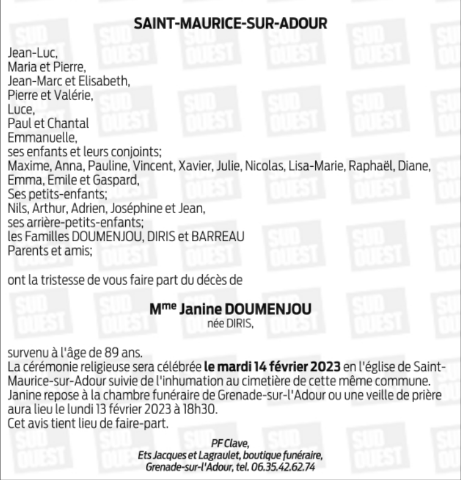 Image Annonce nécrologique