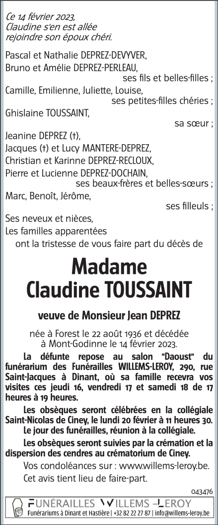 Image Annonce nécrologique