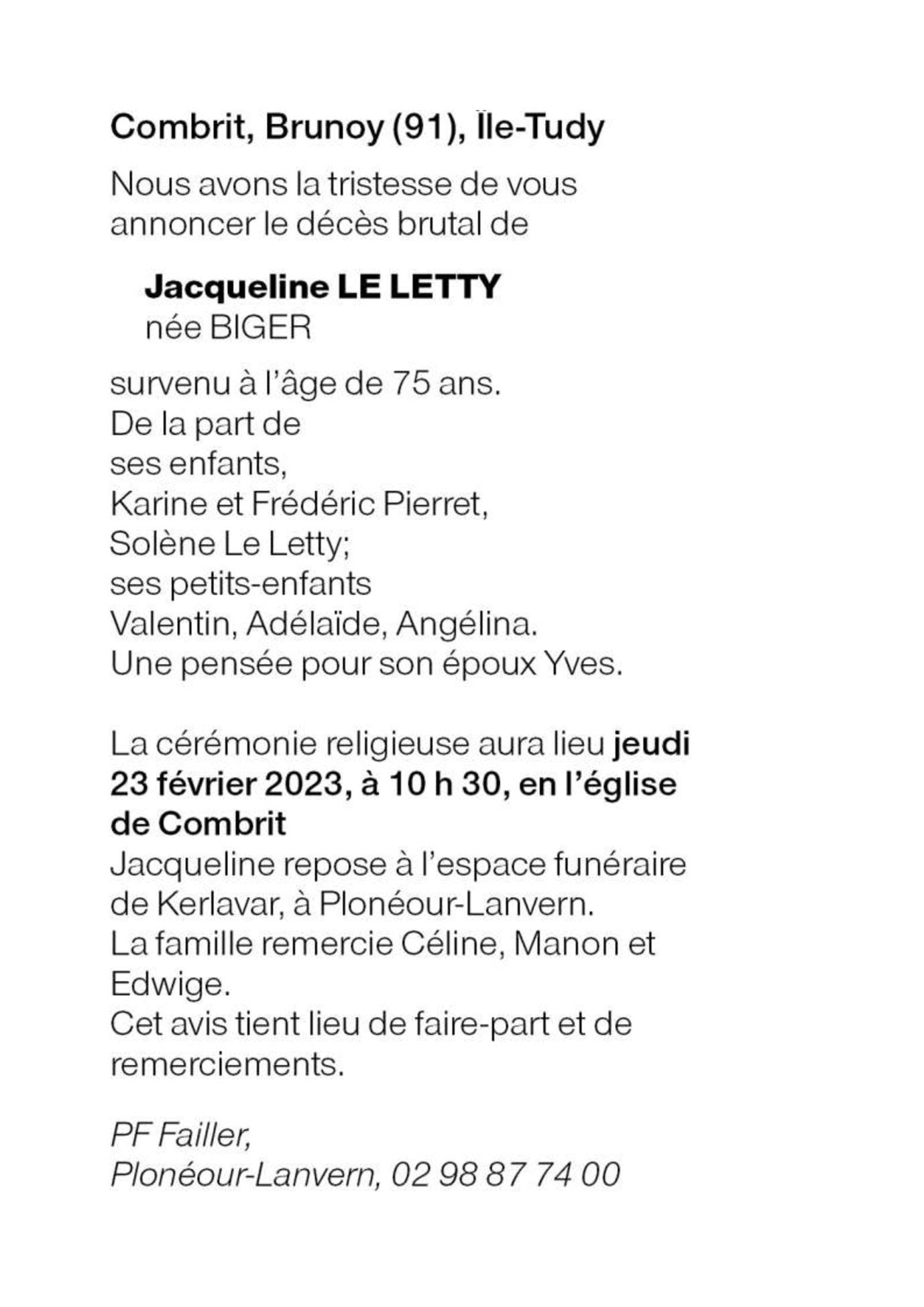 Image Annonce nécrologique