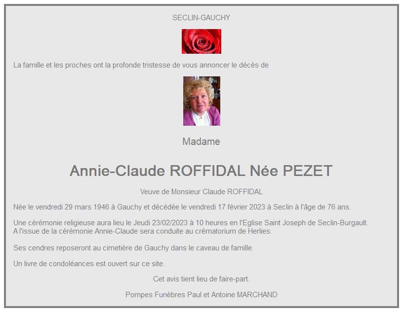 Image Pour voir le faire-part d'Annie-Claude Cliquez-ici
