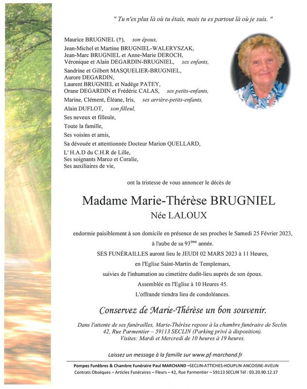 Image Pour voir le faire-part de Marie-Thérèse Cliquez-ici