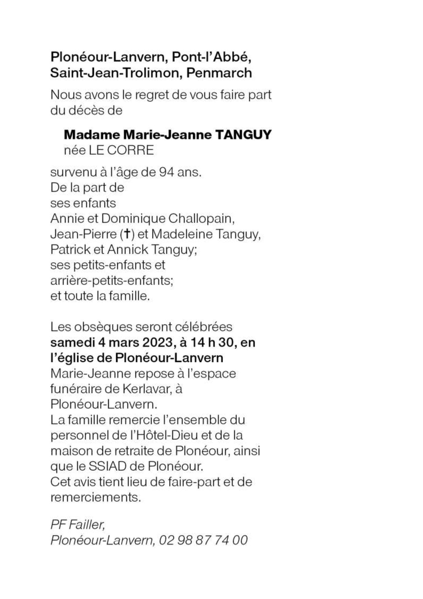 Image Annonce nécrologique