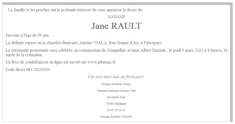 Image Annonce nécrologique