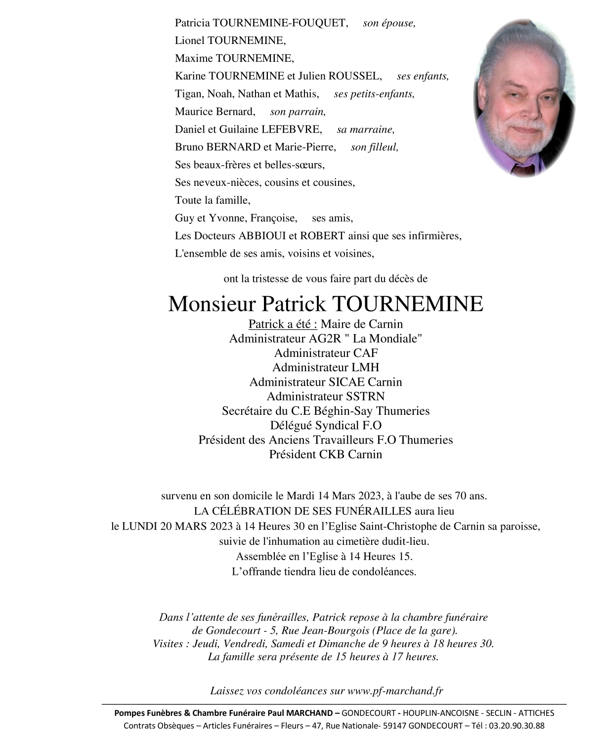 Image Pour voir le faire-part de Patrick CLIQUEZ-ICI
