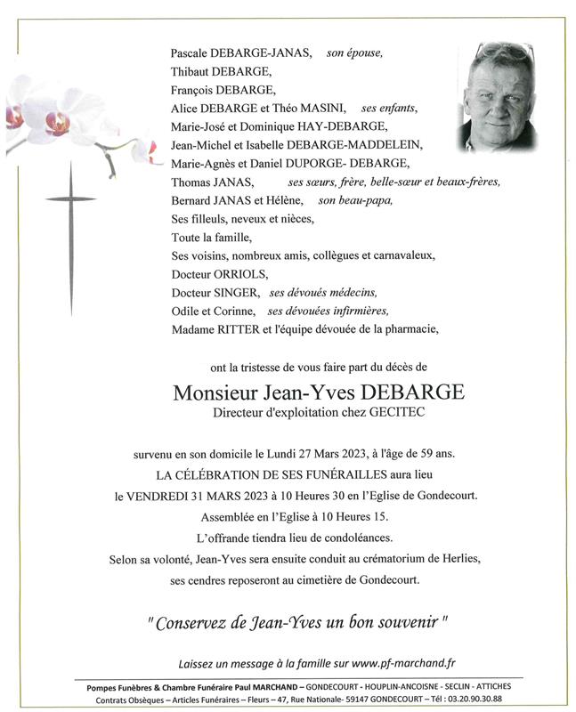 Image Pour voir le faire-part de Jean-Yves Cliquez-ici