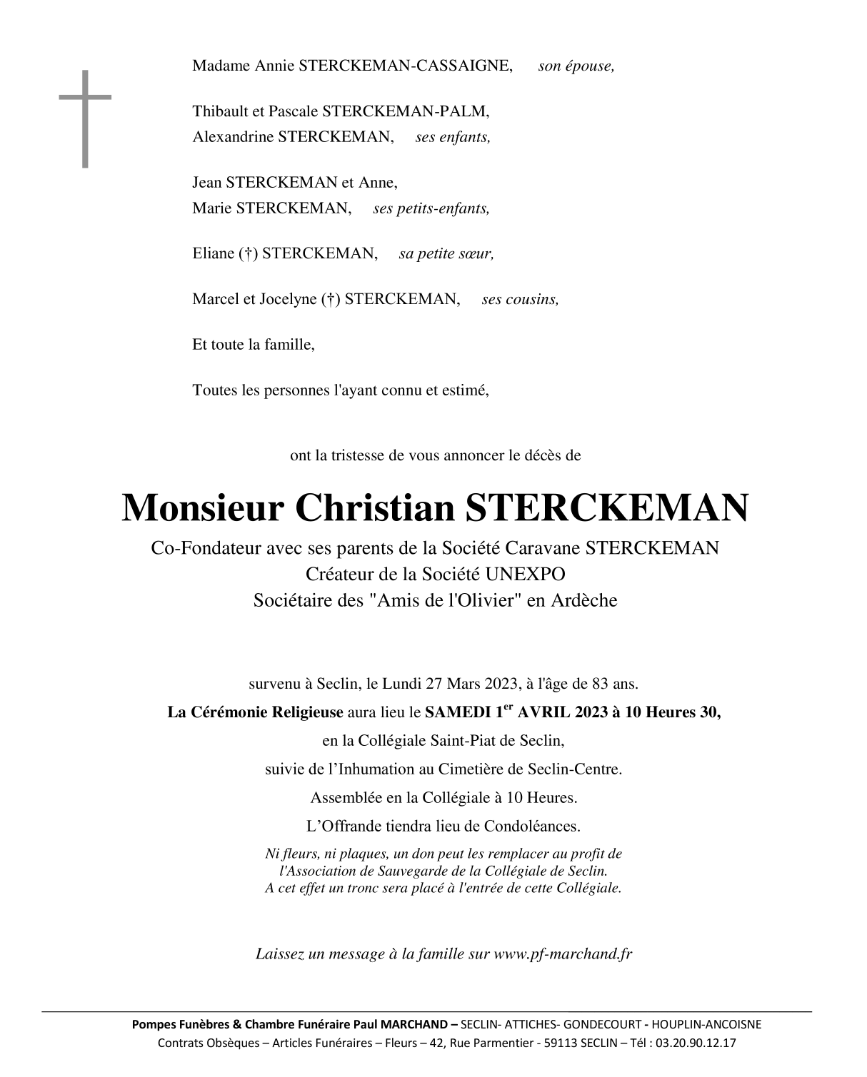 Image Pour voir le faire-part de Christian Cliquez-ici