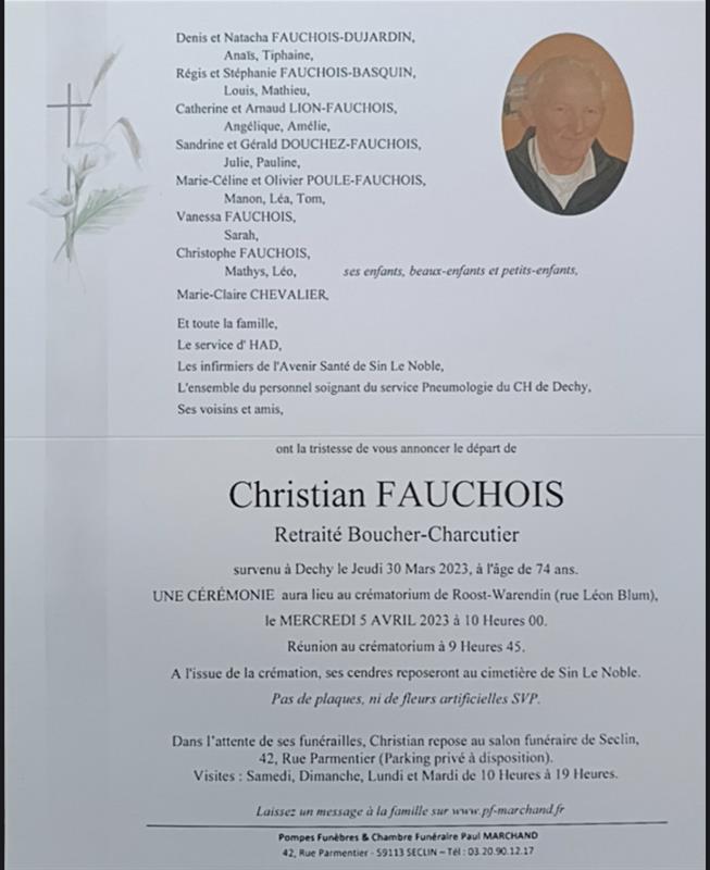 Image Pour voir le faire-part de Christian Cliquez-ici