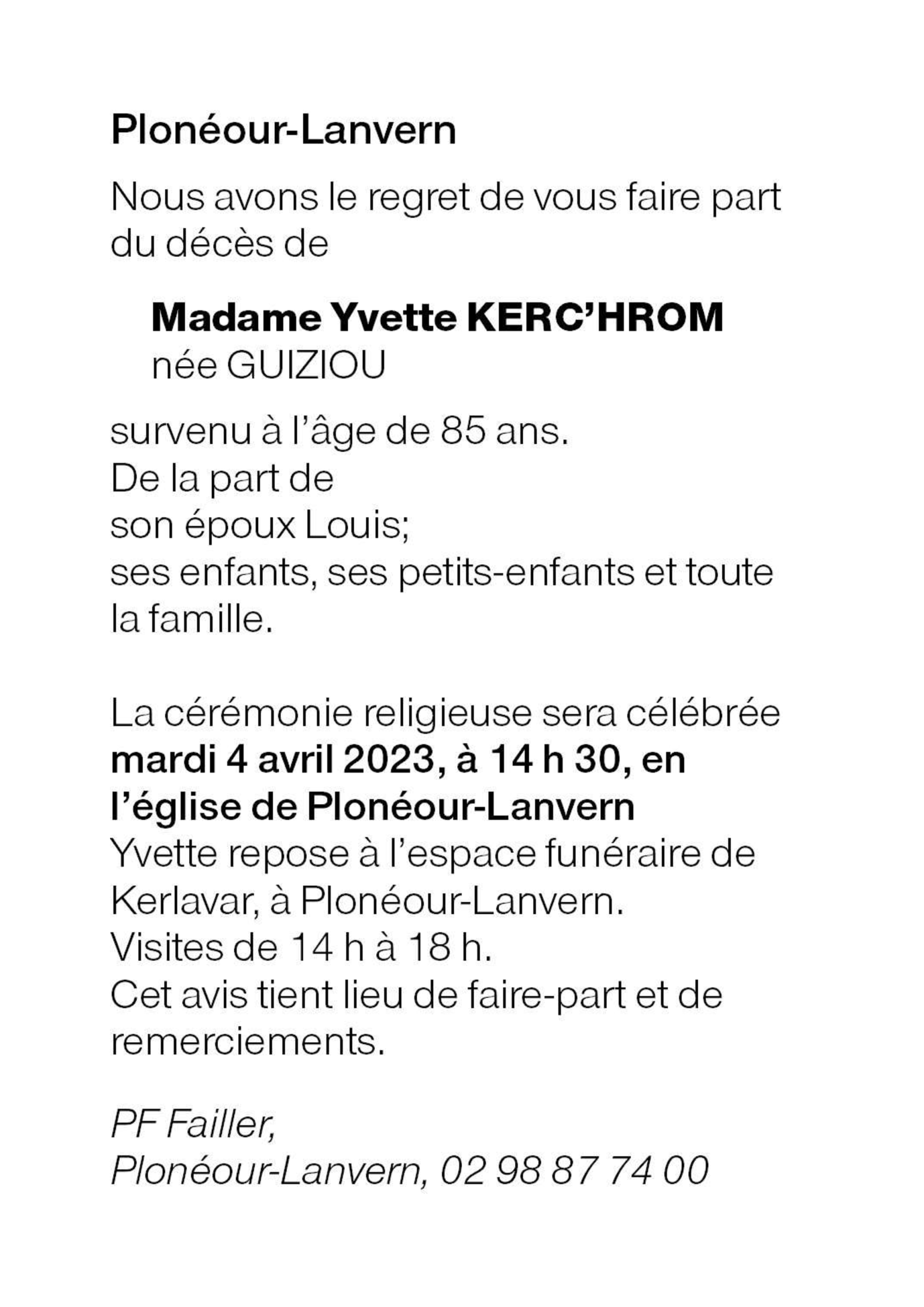 Image Annonce nécrologique
