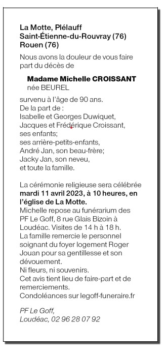 Image Annonce nécrologique