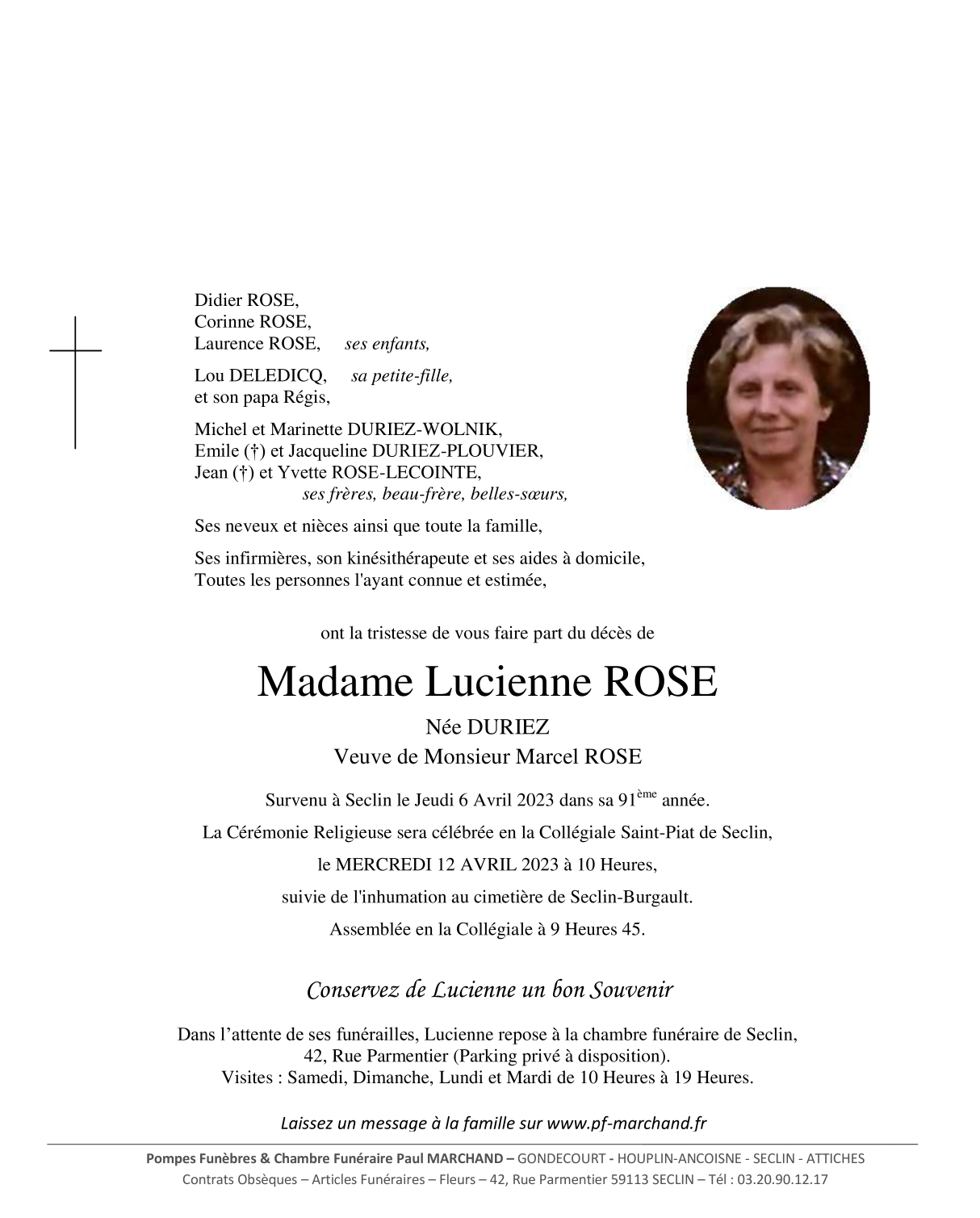 Image Pour voir le faire-part de Lucienne Cliquez-ici