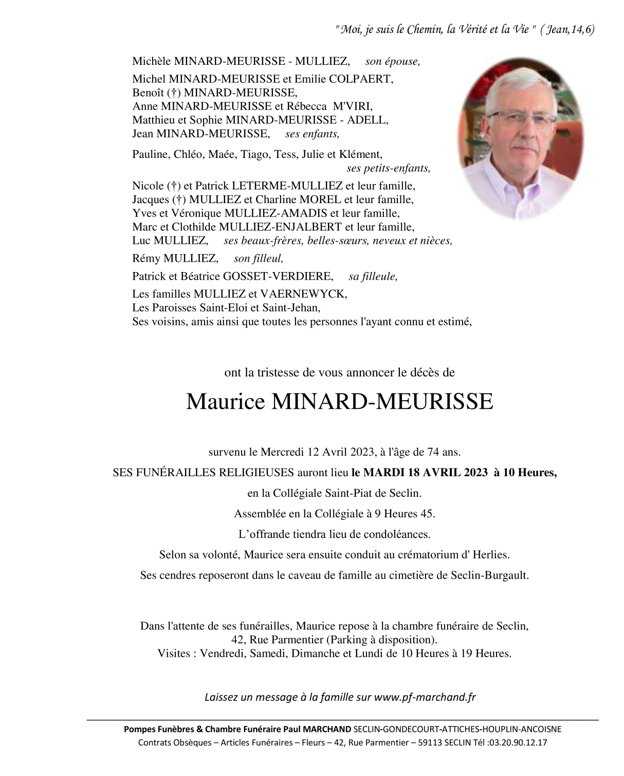 Image Pour voir le faire-part de Maurice Cliquez-ici