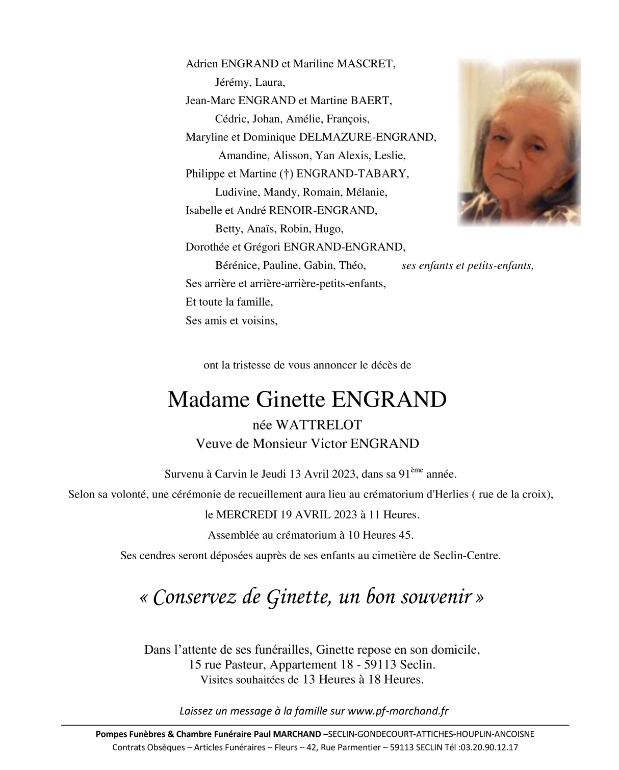 Image Pour voir le faire-part de Ginette Cliquez-ici