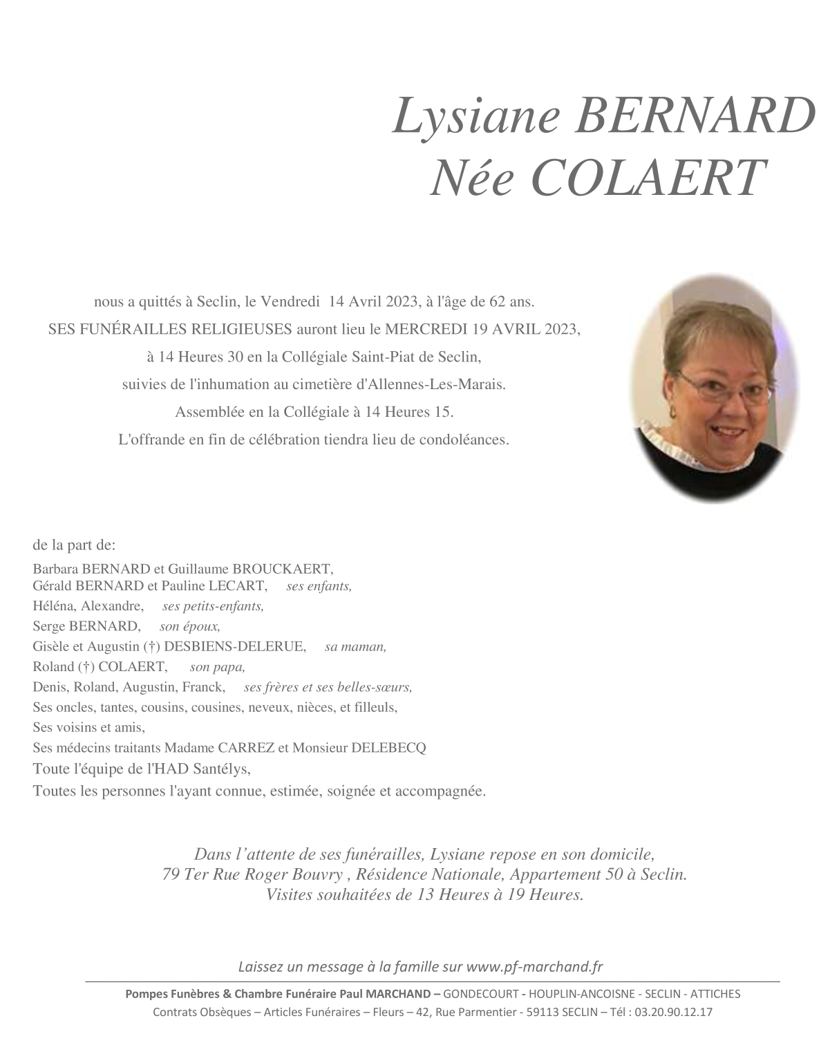 Image Pour voir le faire-part de Lysiane Cliquez-ici