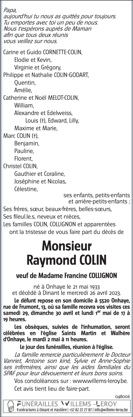 Image Annonce nécrologique