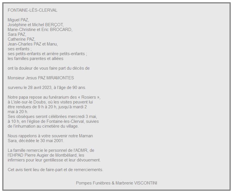 Image Annonce nécrologique