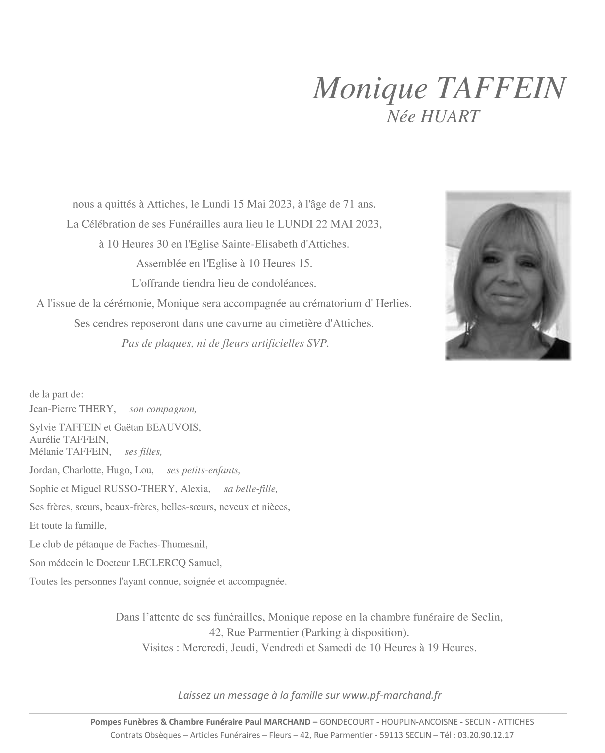 Image Pour voir le faire-part de Monique Cliquez-ici