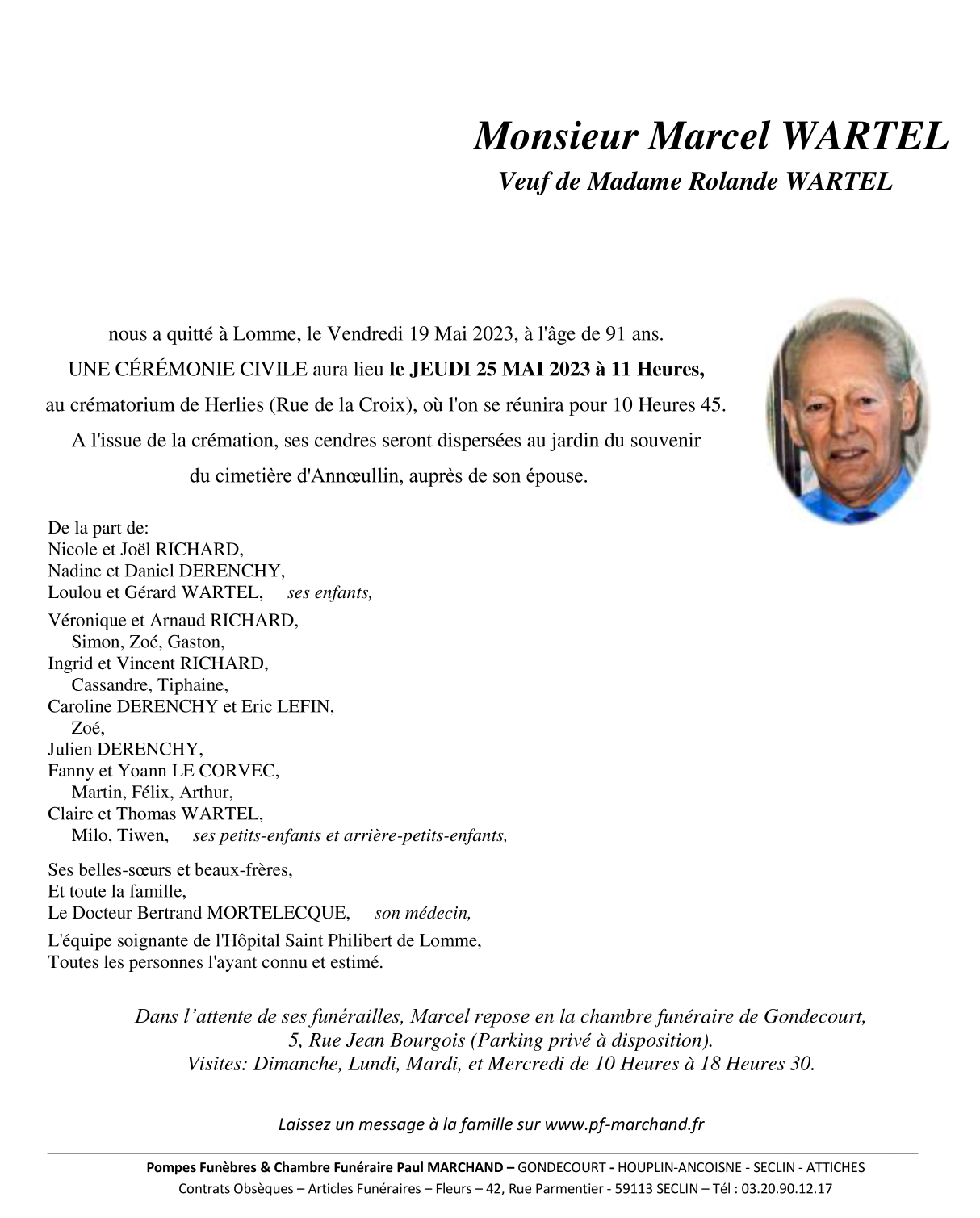 Image Pour voir le faire-part de Marcel Cliquez-ici