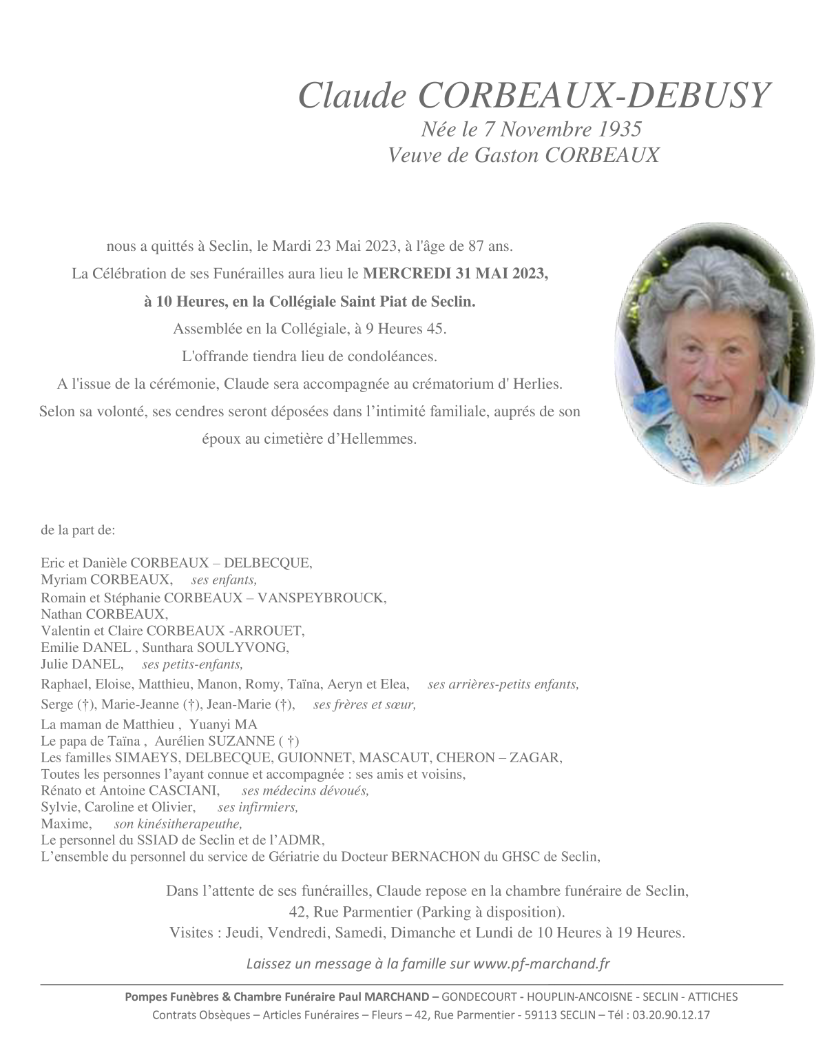 Image Pour voir le faire-part de Claude Cliquez-ici