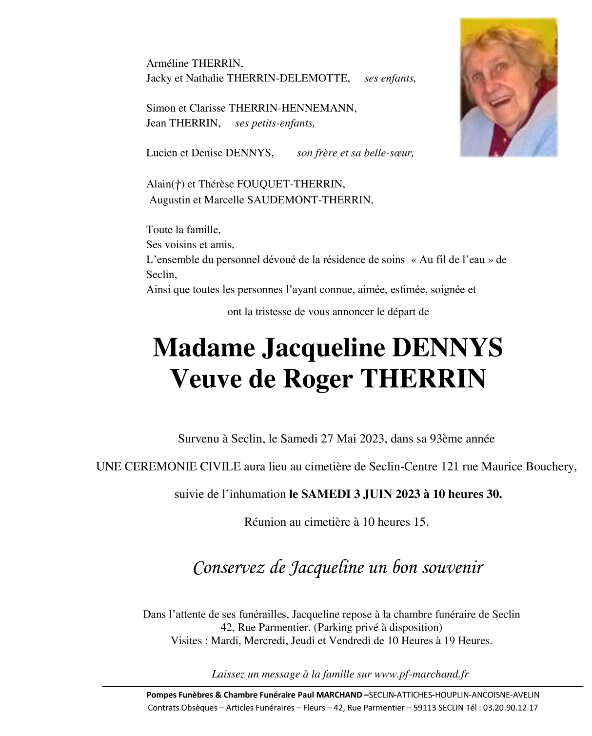 Image Pour voir le faire-part de Jacqueline Cliquez-ici