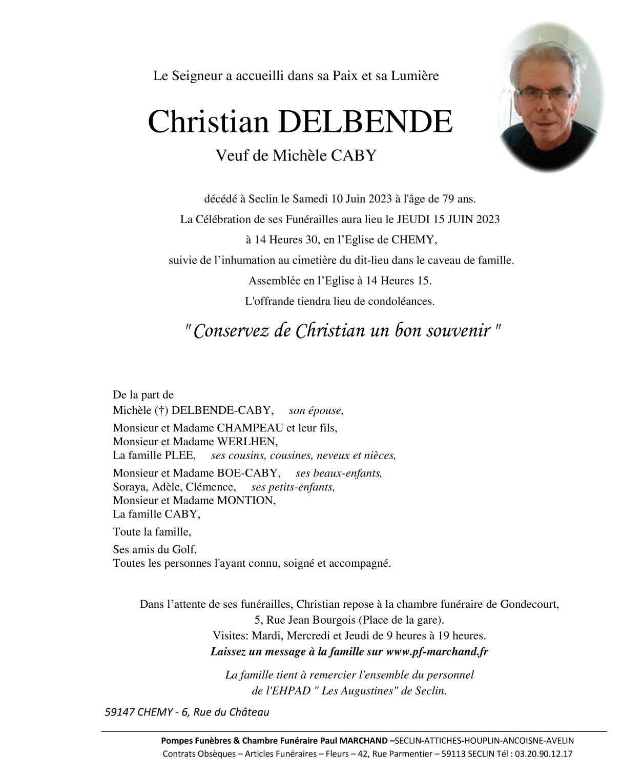 Image Pour voir le faire-part de Christian Cliquez-ici
