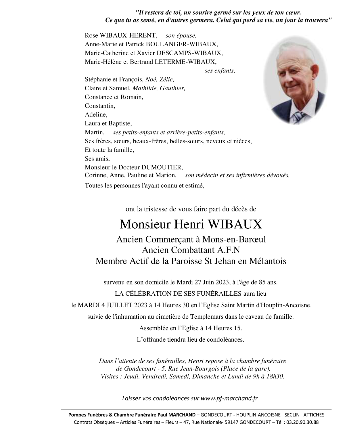 Image Pour voir le faire-part d' Henri Cliquez-ici
