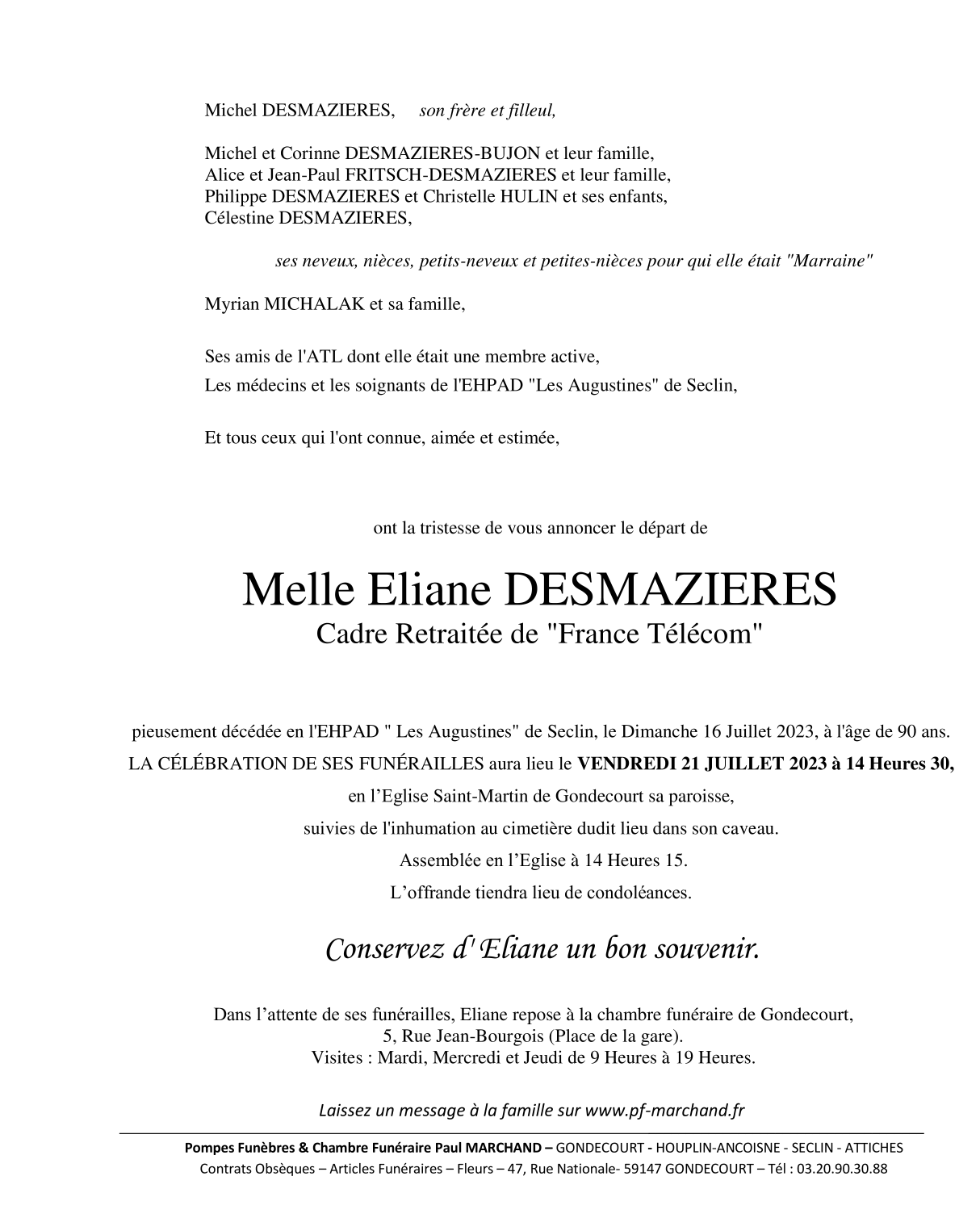 Image Pour voir le faire-part d'Eliane CLIQUEZ-ICI