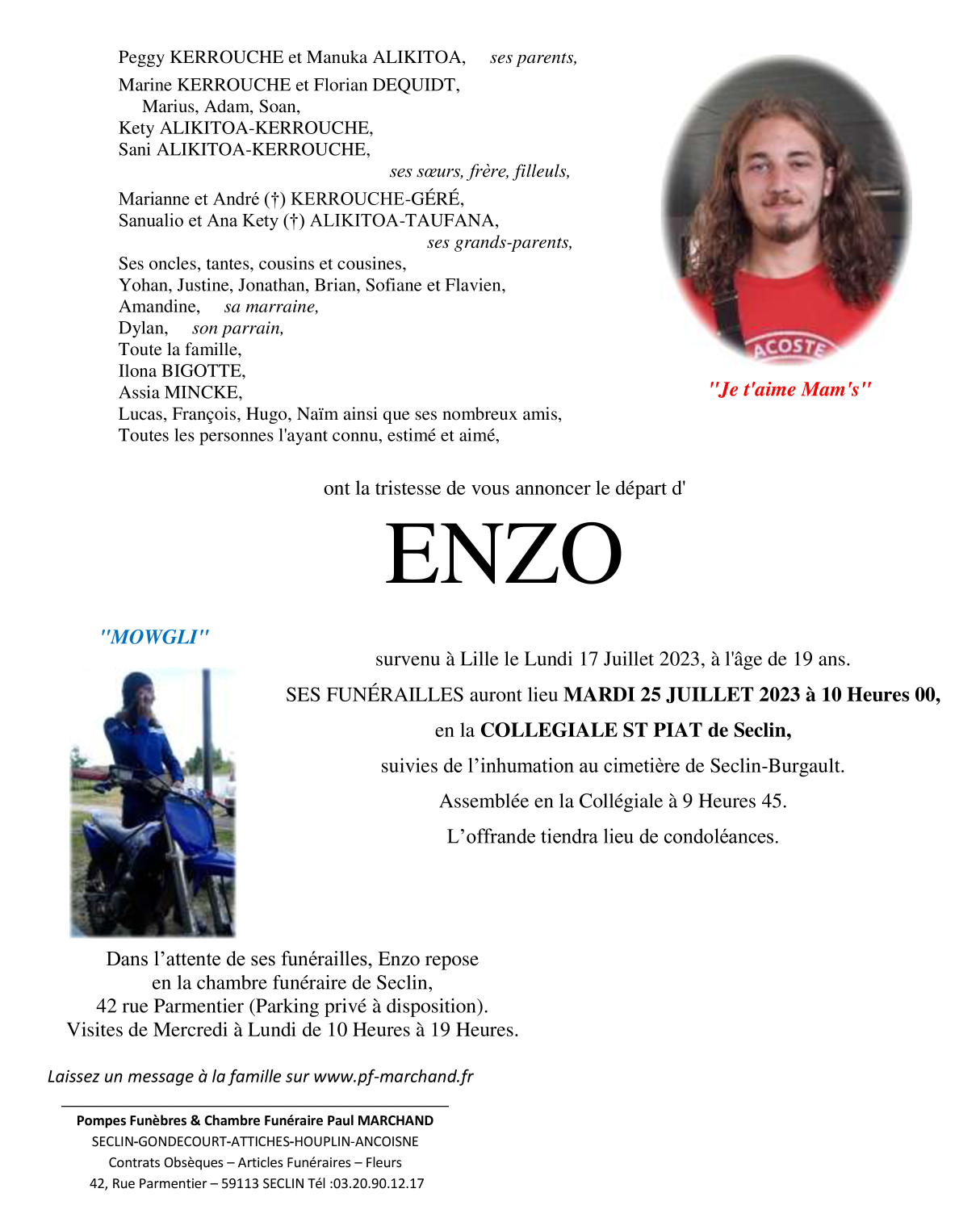 Image Pour voir le faire-part d'Enzo Cliquez-ici