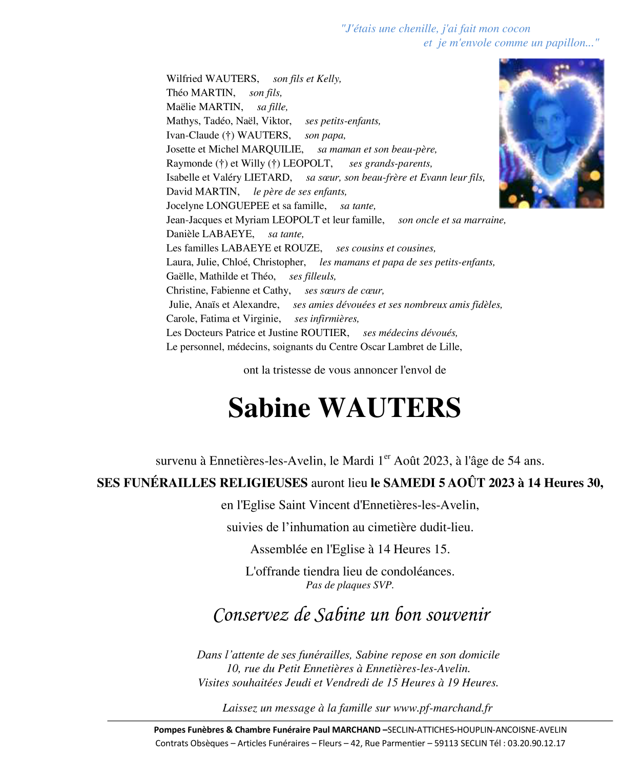 Image Pour voir le faire-part de Sabine Cliquez-ici