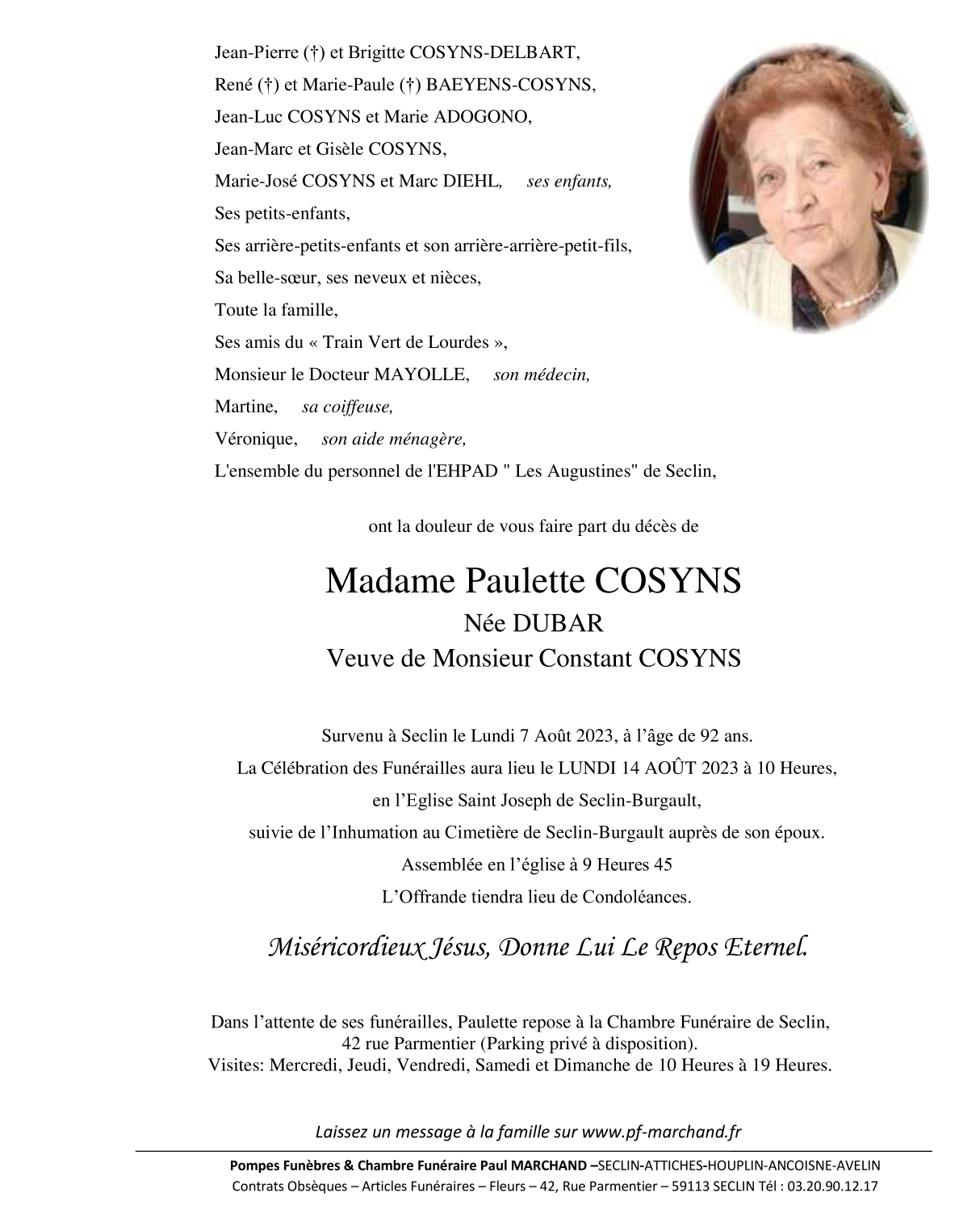 Image Pour voir le faire-part de Paulette Cliquez-ici