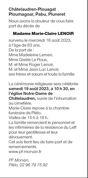 Image Annonce nécrologique