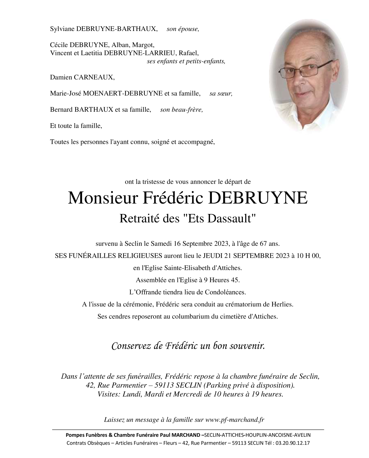 Image Pour voir le faire-part de Frédéric Cliquez-ici