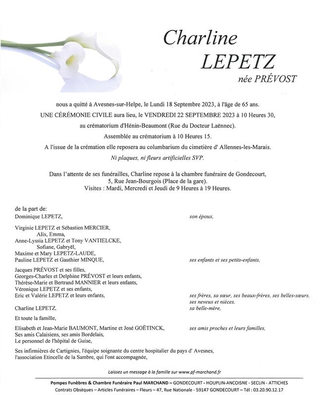 Image Pour voir le faire-part de Charline Cliquez-ici