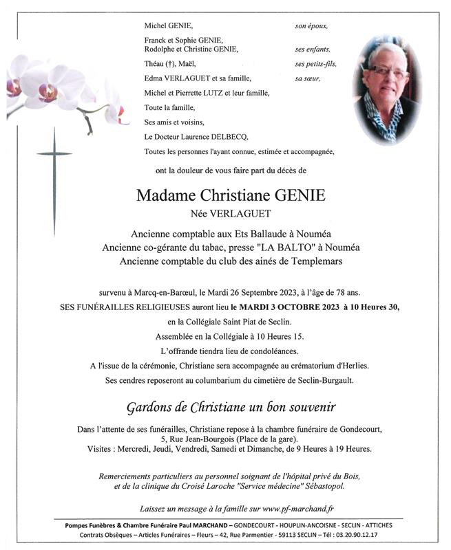 Image Pour voir le faire-part de Christiane Cliquez-ici