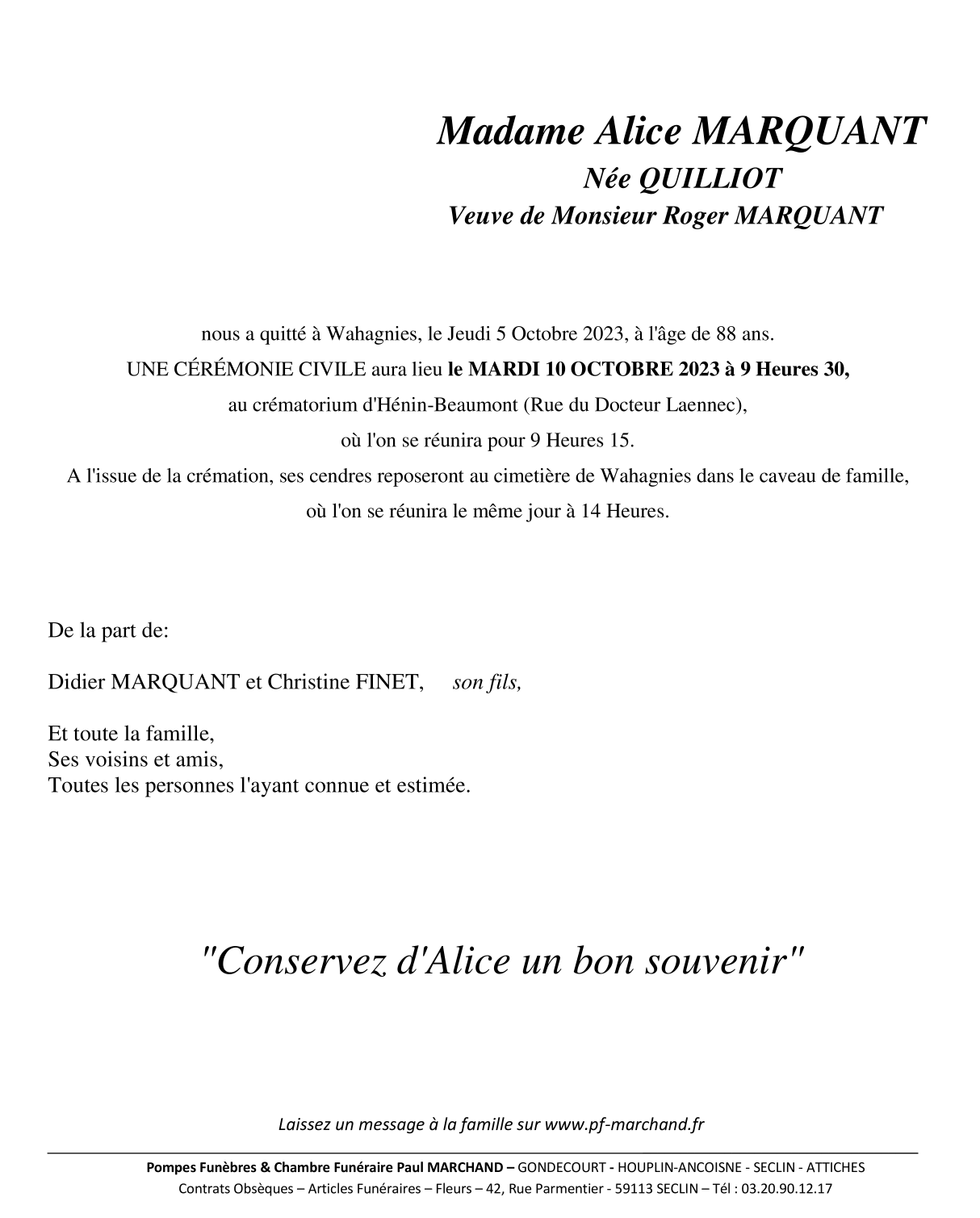 Image Pour voir le faire-part d'Alice Cliquez-ici