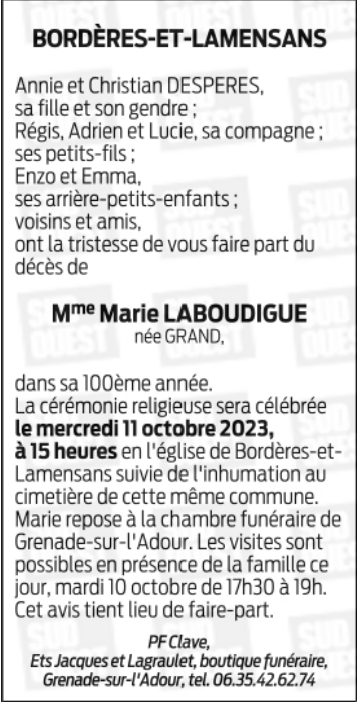 Image Annonce nécrologique