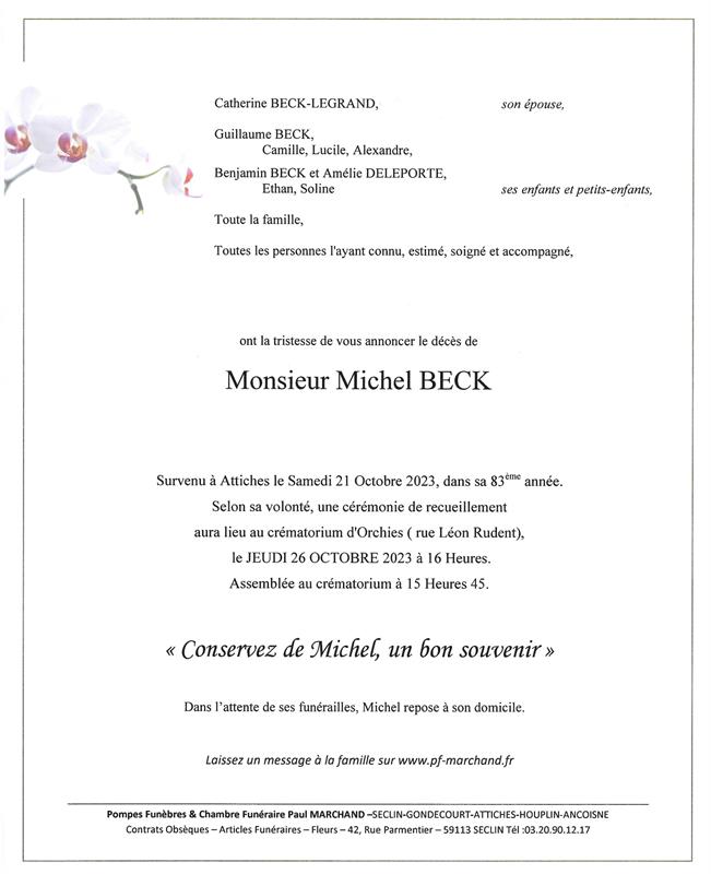 Image Pour voir le faire-part de Michel Cliquez-ici