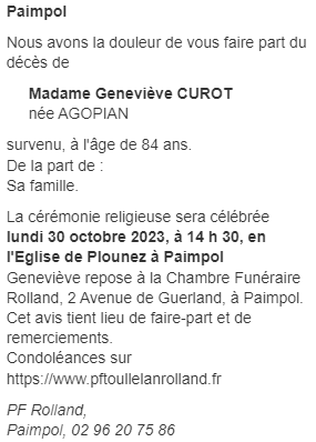 Image Annonce nécrologique