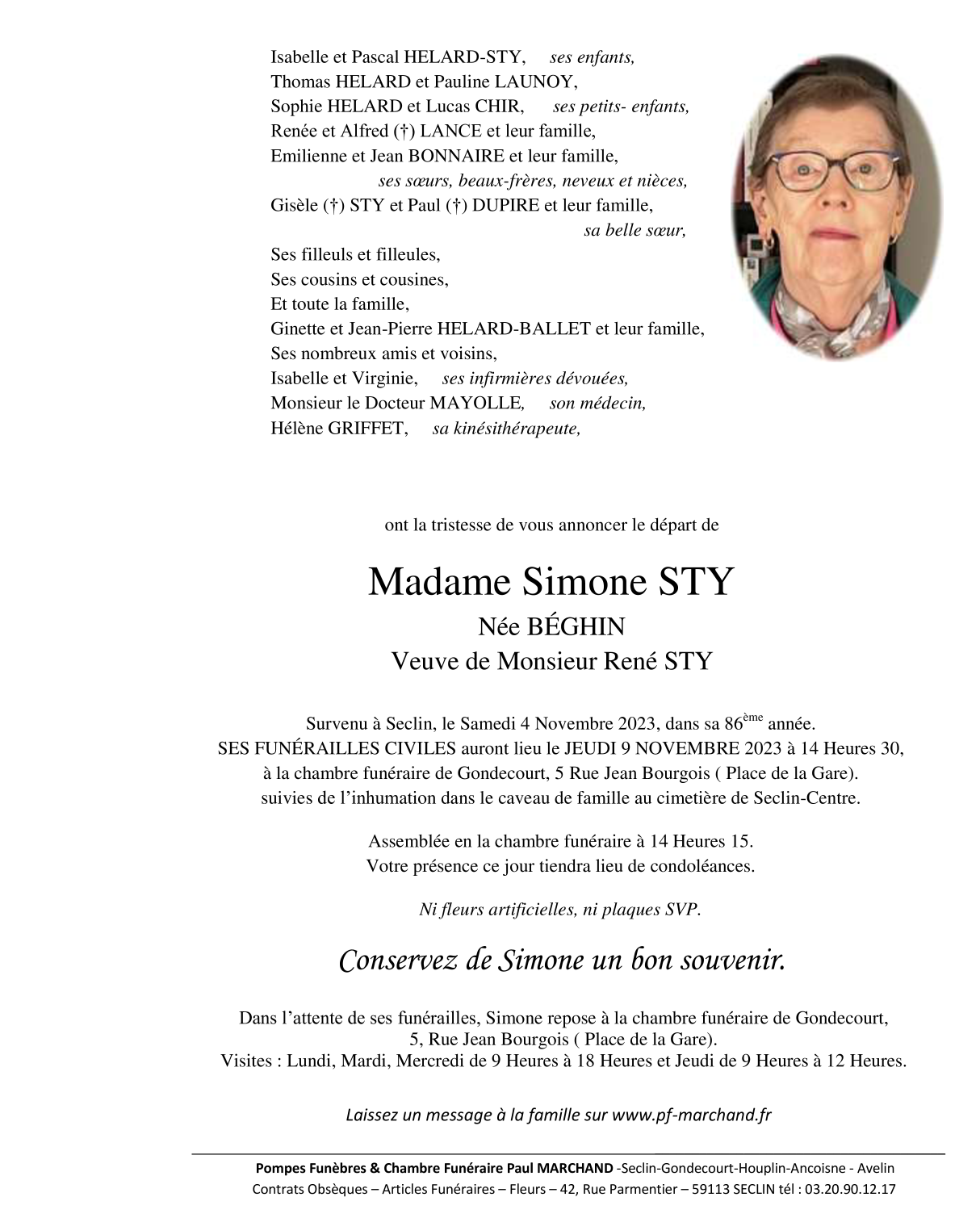 Image Pour voir le faire-part de Simone Cliquez-ici
